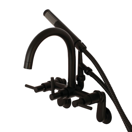 Wall-Mount Clawfoot Tub Faucet, Matte Black, Tub Wall Mount