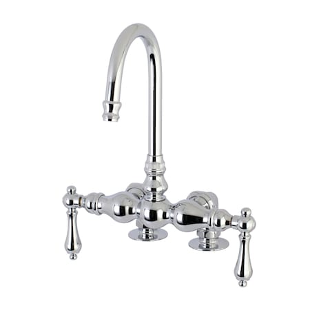 Deck-Mount Clawfoot Tub Faucet, Polished Chrome, Deck Mount