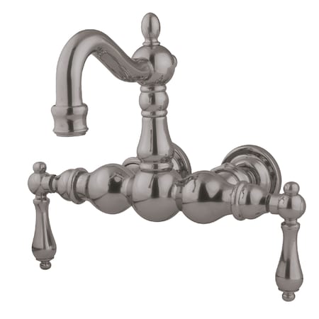 Wall-Mount Clawfoot Tub Faucet, Brushed Nickel, Tub Wall Mount