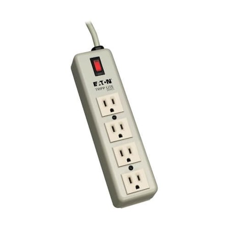 Outlet Strip, Wall/Floor Mount, 4 5-15R, 5-15P, 6 ft., Beige