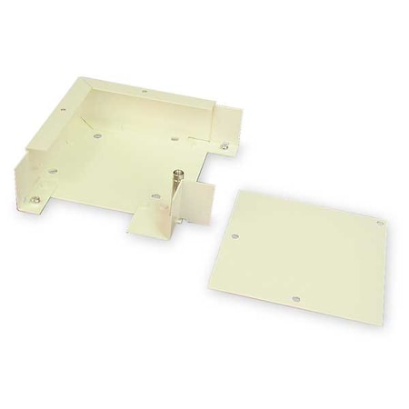 Flat Elbow Raceway, 4000 Series, 1 Channel, 4-3/4 in W, 1-1/2 in H, 4-3/4 in L, Ivory