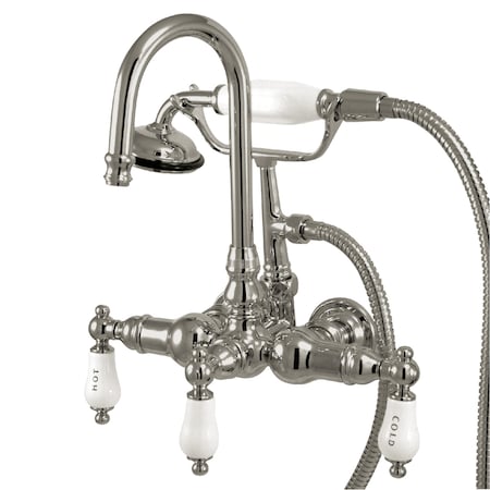 Wall-Mount Clawfoot Tub Faucet, Polished Chrome, Tub Wall Mount
