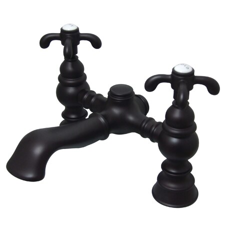 Deck-Mount Clawfoot Tub Faucet, Oil Rubbed Bronze, Deck Mount