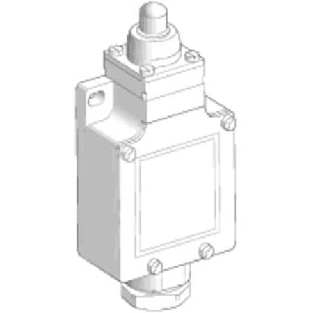 Limit Switch, Plunger, Spring Return, 1NC/1NO, 10A at 240V AC
