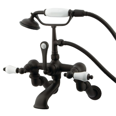 Wall-Mount Clawfoot Tub Faucet, Standard, 3-3/8" to 10", 2, Tub Wall Mount, Oil Rubbed Bronze