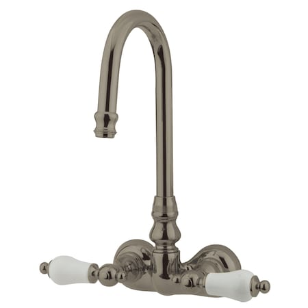 Wall-Mount Clawfoot Tub Faucet, Brushed Nickel, Tub Wall Mount