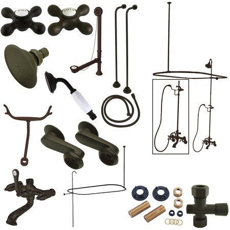 CCK1145AX Clawfoot Tub Package Metal Cross Handles