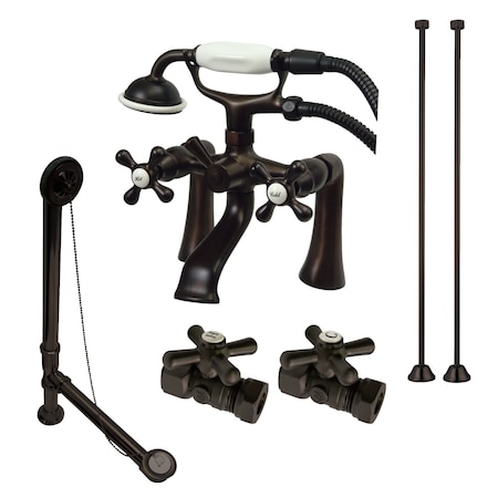 Clawfoot Tub Faucet Packages, Oil Rubbed Bronze, Deck Mount