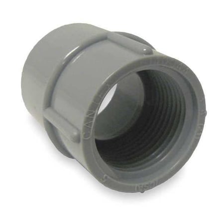 Conduit Fitting Adapter, 3 in, Threaded, PVC, PVC Coated