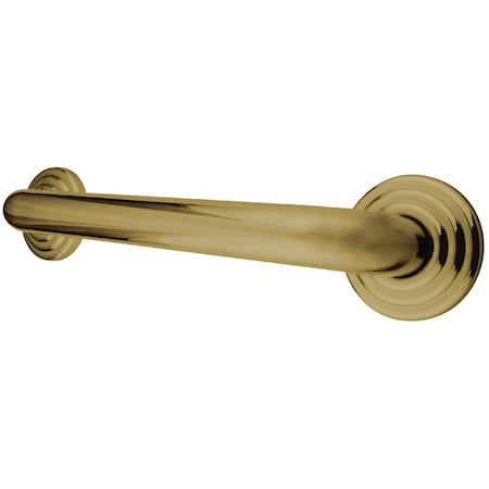 Traditional DR314182 18"X1-1/4" OD Decorative Grab, 21-1/16" L, 17 ga. Brass, Polished Brass