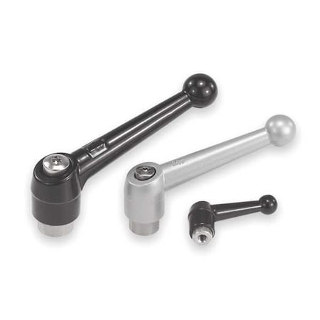 Adjustable Handle, Size: 2 5/16-18 Zinc, Black Satin, Comp: Stainless Steel