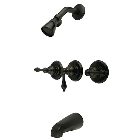 Tub and Shower Faucet, Oil Rubbed Bronze, Wall Mount