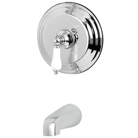 Tub and Shower Faucet, Standard, 2, Wall Mount, Polished Chrome