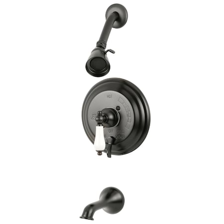 Tub and Shower Faucet, Standard, 3, Wall Mount, Oil Rubbed Bronze