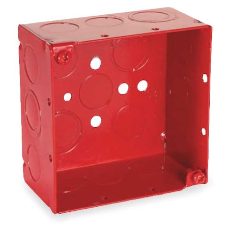 Electrical Box, 30.3 cu in, Square Box Type, 2 Gangs, Galvanized Steel, Square Shape