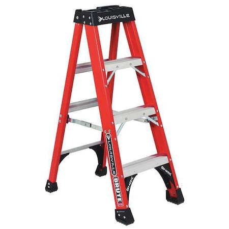 4 ft Fiberglass Stepladder, 375 lb Capacity