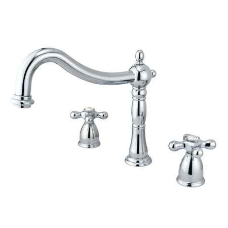 KS1341AX Roman Tub Filler with Metal Cross Handle