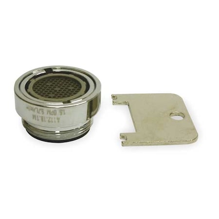1.5 gpm Outlet, 15/16" Thread Size, Polished Chrome, Brass