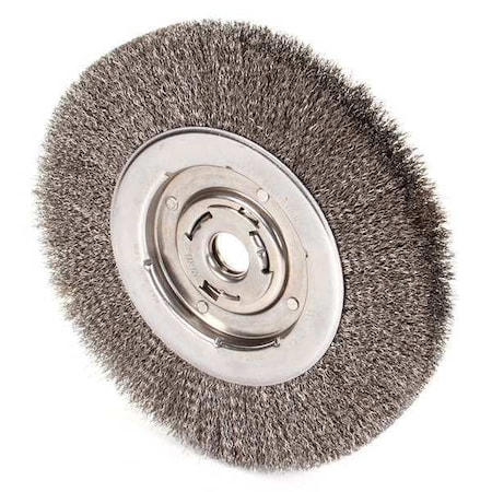 Wire Wheel Wire Brush, Arbor, 10", 0.014"