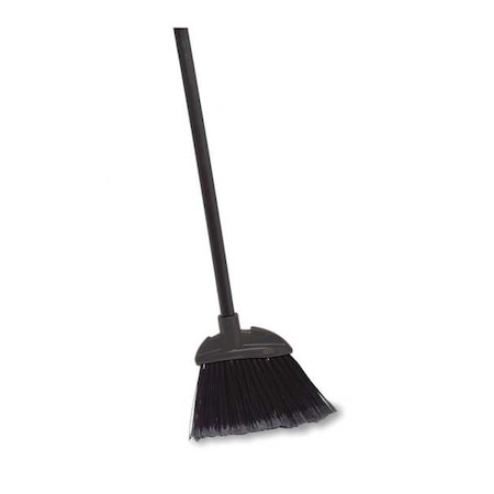 7 7/8 in Sweep Face Lobby Broom, Synthetic, Black