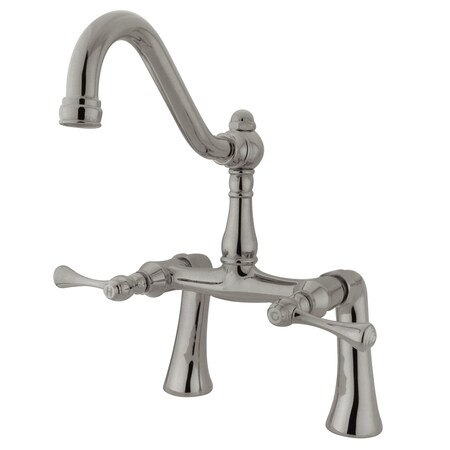 Deck-Mount Clawfoot Tub Faucet, Brushed Nickel, Deck Mount