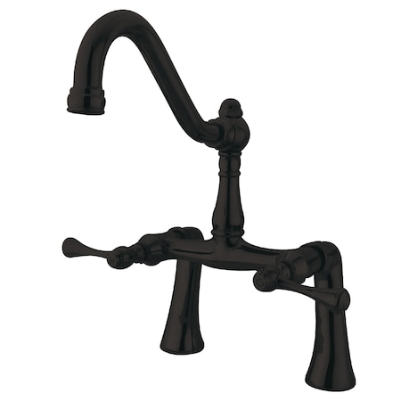 Deck-Mount Clawfoot Tub Faucet, Oil Rubbed Bronze, Deck Mount