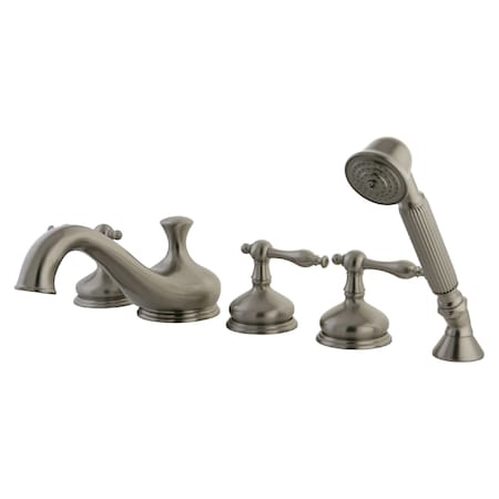 Roman Tub Faucet, Brushed Nickel, Deck Mount
