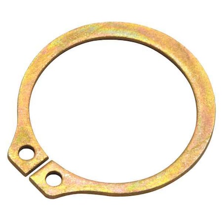 External Retaining Ring, Steel, Zinc Yellow Finish, 10 PK