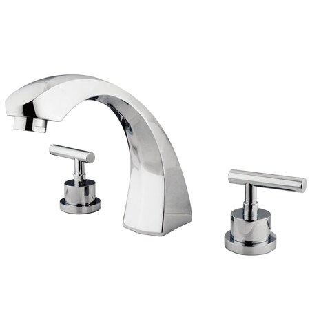 Roman Tub Faucet, Polished Chrome, Deck Mount