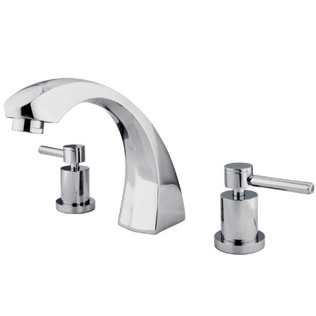 Roman Tub Faucet, Polished Chrome, Deck Mount