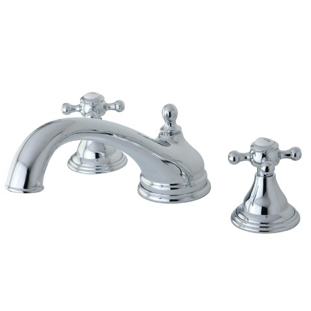 Roman Tub Faucet, Polished Chrome, Deck Mount