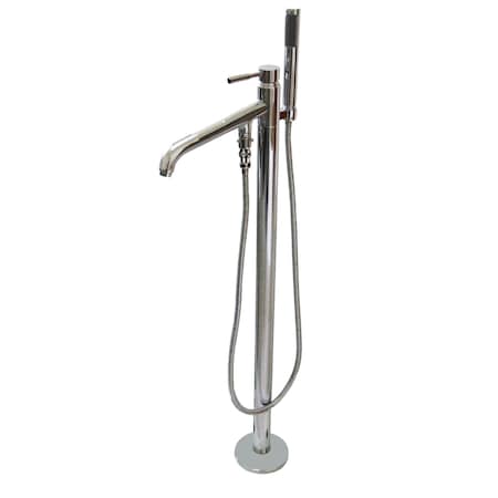 Freestanding Tub Faucet, Polished Chrome, Freestanding