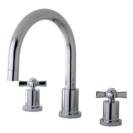 Roman Tub Faucet, Polished Chrome, Deck Mount