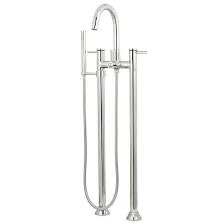 Freestanding Tub Faucet, Polished Chrome, Freestanding