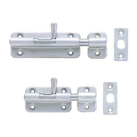 Barrel Bolt,Spring Loaded,3-35/64 In. W
