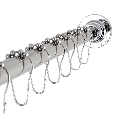 SCC3111 Adjustable Shower Curtain Rod with Ring Combo
