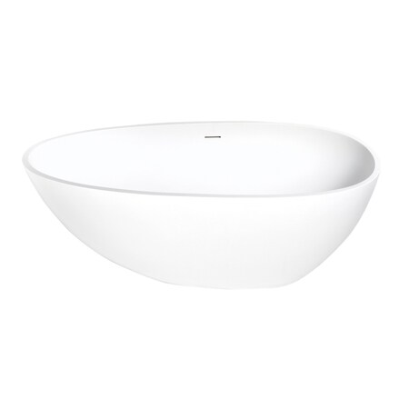 VRTRS593021 59" Solid Surface White Ston, 59.06" L, 30.31" W, Matte White, Solid Surface, Center