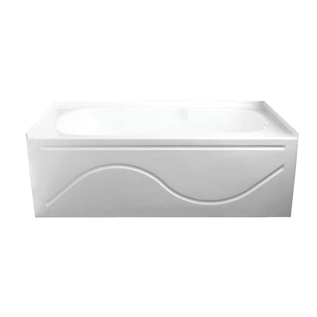 VTAP603216R 60" Acrylic Alcove Tub w/Ant, 59.81" L, 32" W, White, Acrylic, Right