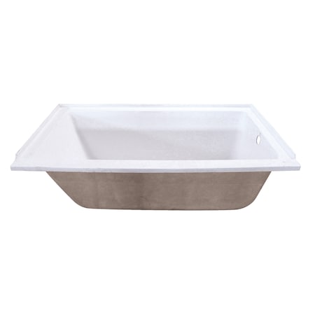 VTPN603220R 60" Acrylic Drop In Tub with, 60" L, 32" W, White, Acrylic, Right