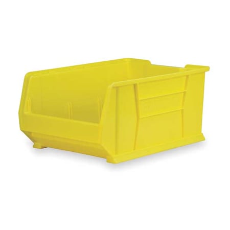 Storage Bin, Plastic, Yellow, 11 in H, 16 1/2 in W, 29 7/8 in L