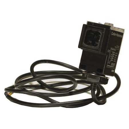 Diffuse Photoelectric Sensor, Bare Wire, Right Angle, Rectangular, Selectable Light On/Dark On, NPN and PNP