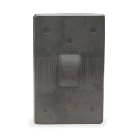Weatherproof Plates, Number of Gangs: 1-Gang Neoprene, Light Texture Finish, Gray
