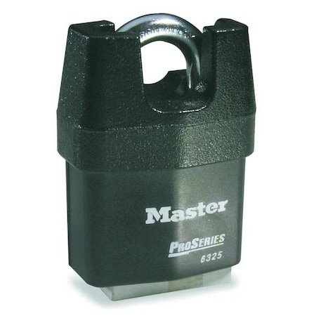 Padlock, Keyed Alike, Partially Hidden Shackle, Rectangular Steel Body, Boron Shackle, 7/8 in W