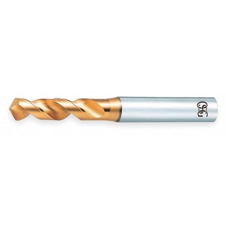 Screw Machine Drill Bit, #45 Size, 130  Degrees Point Angle, High Speed Steel, TiN Finish