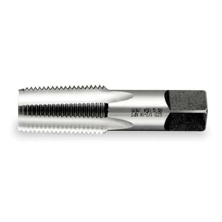 Pipe Tap, 1/2"-14, Taper, 4 Flutes, NPT
