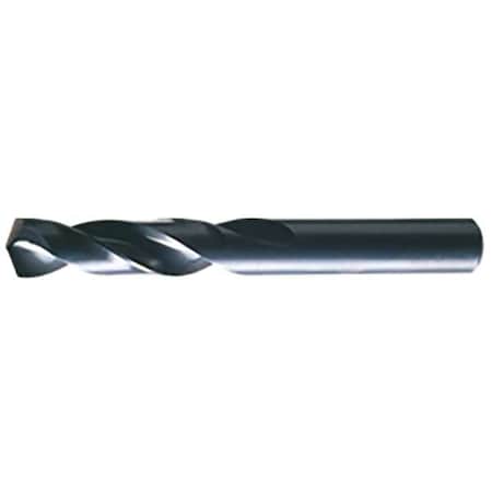 Screw Machine Drill Bit, #30 Size, 135  Degrees Point Angle, High Speed Steel, Black Oxide Finish