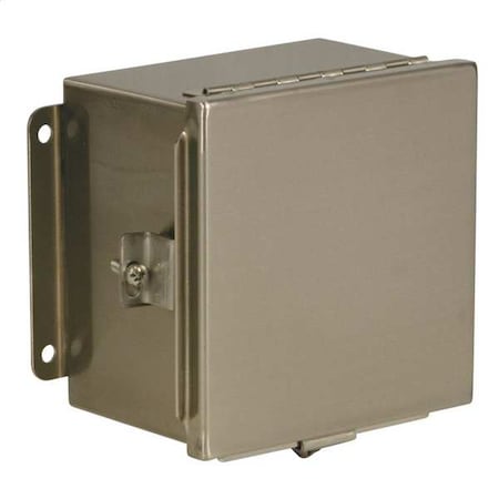 Screws and Clamps Electrical Enclosures, 6 in H, 4 in D, 6 in W, 12, 13, 4, 4X, 304 Stainless Steel