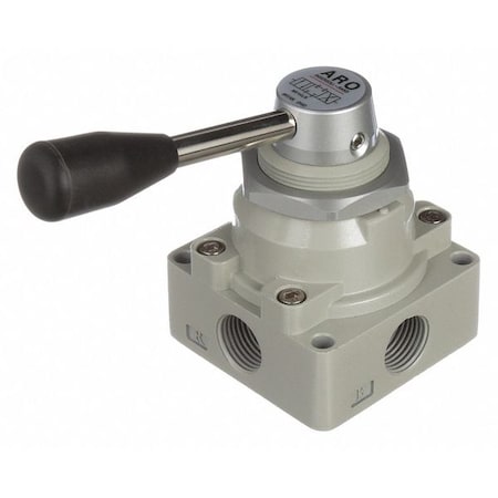 Manual Air Control Valve,4-Way,1/2in NPT