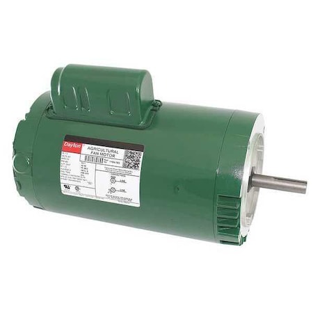 Agricultural Fan Motor, Permanent Split Capacitor, 1 HP, 230V AC, 850 Nameplate RPM, 56CZ Frame