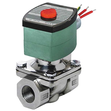 Solenoid Valve, 2-Way, 2-Position, Normally Closed, 1/2 in Pipe Size, 24V DC, High Flow, NBR